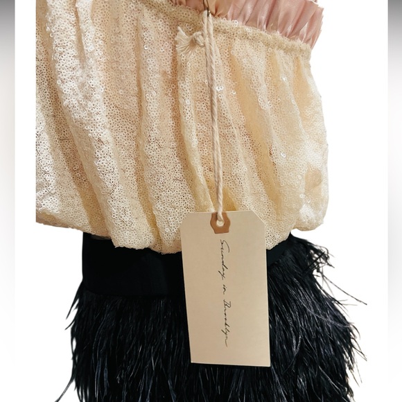 Anthropologie Sunday In Brooklyn Sequins and Ruffle Crop Top Size Small NWT - Picture 5 of 6